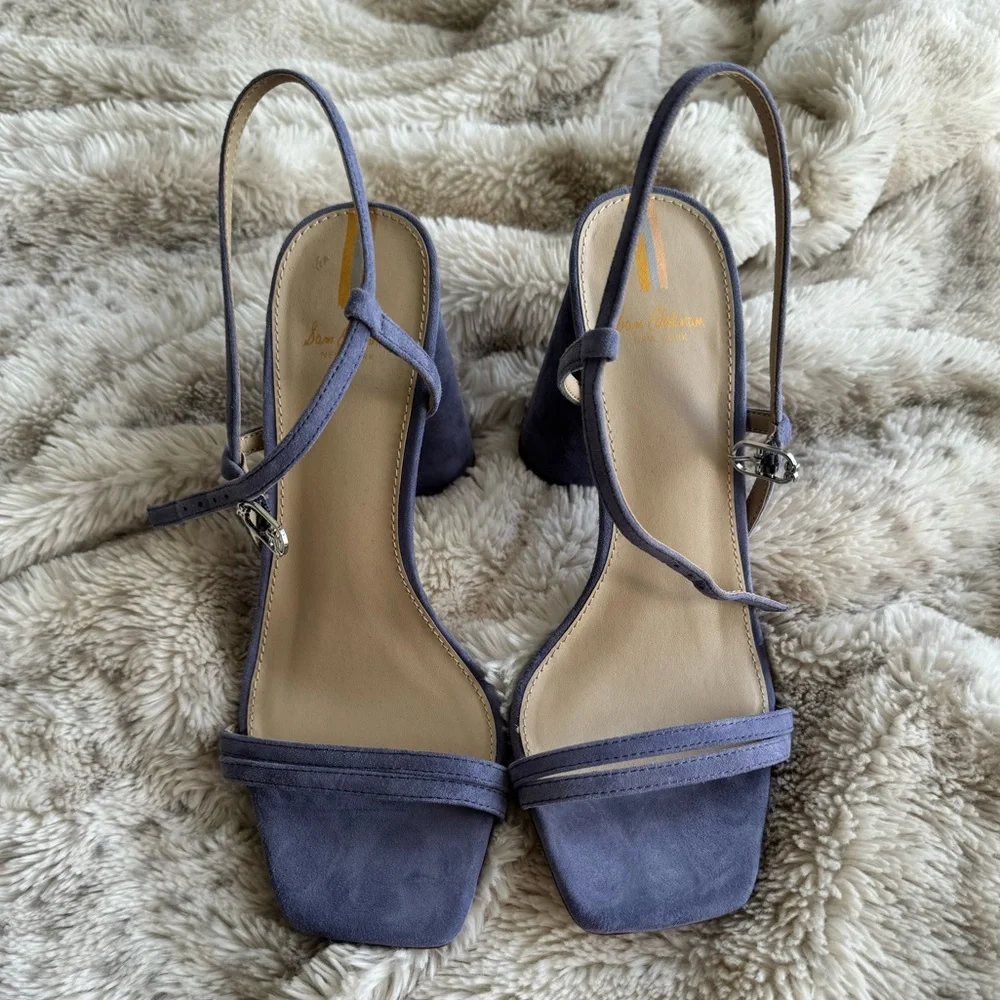 NWT Sam Edelman "Kit" Slingback Block Heel Sandal size 7 dusty violet - Picture 5 of 5